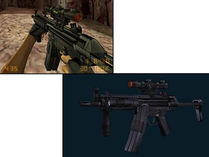 Скачать модель оружия MP5 - HK MP5A3