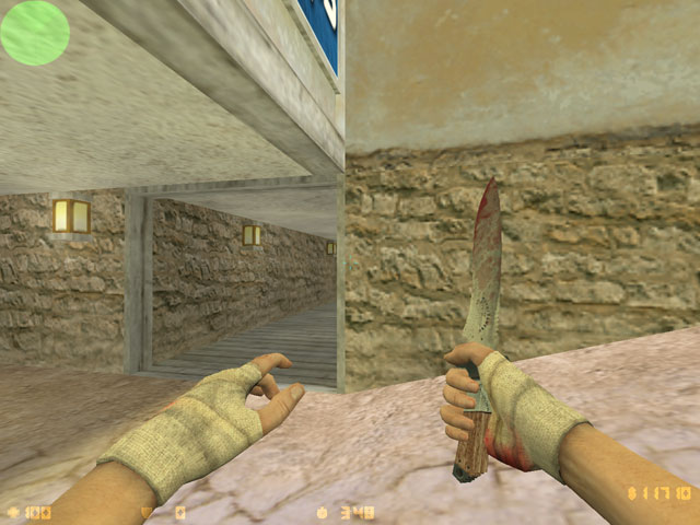 Скачать модель ножа для CS 1.6 - Старинный нож с кровавыми перчатками