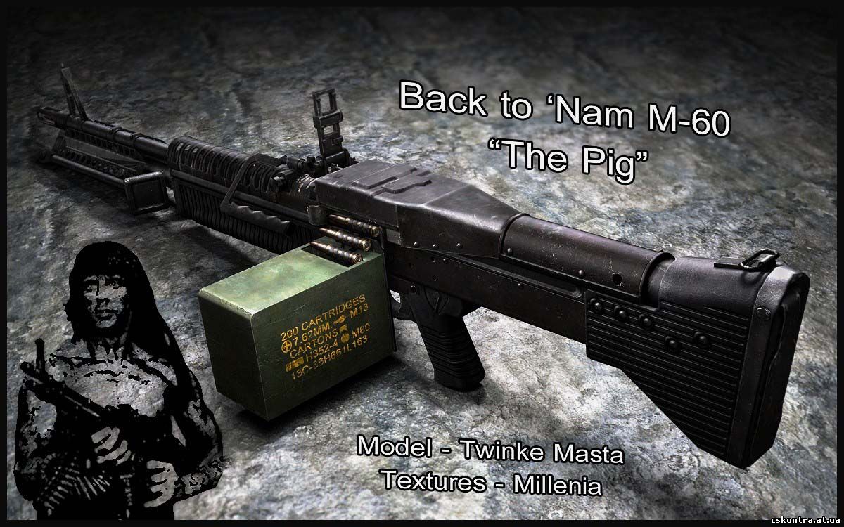 Скачать модель M-249 для CSS - Back to 'Nam M-60 Revival бесплатно